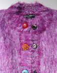 Dolce & Gabbana Button Mismatch Trench Coat - Purple