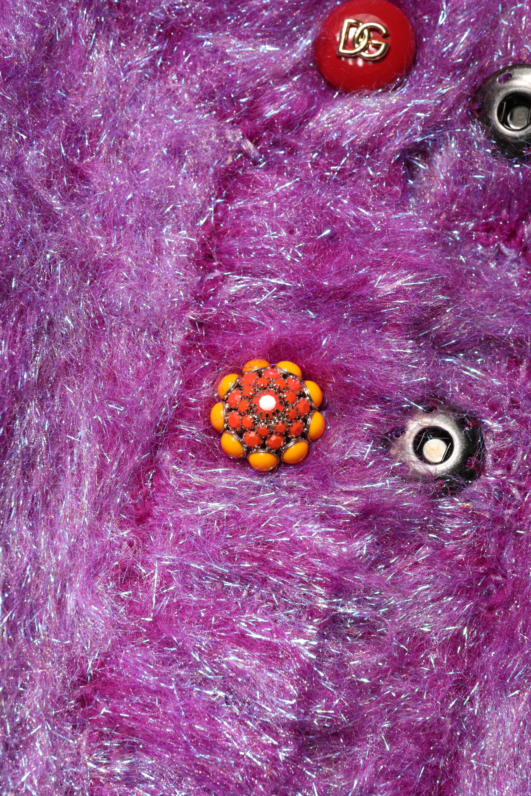 Dolce &amp; Gabbana Button Mismatch Trench Coat - Purple