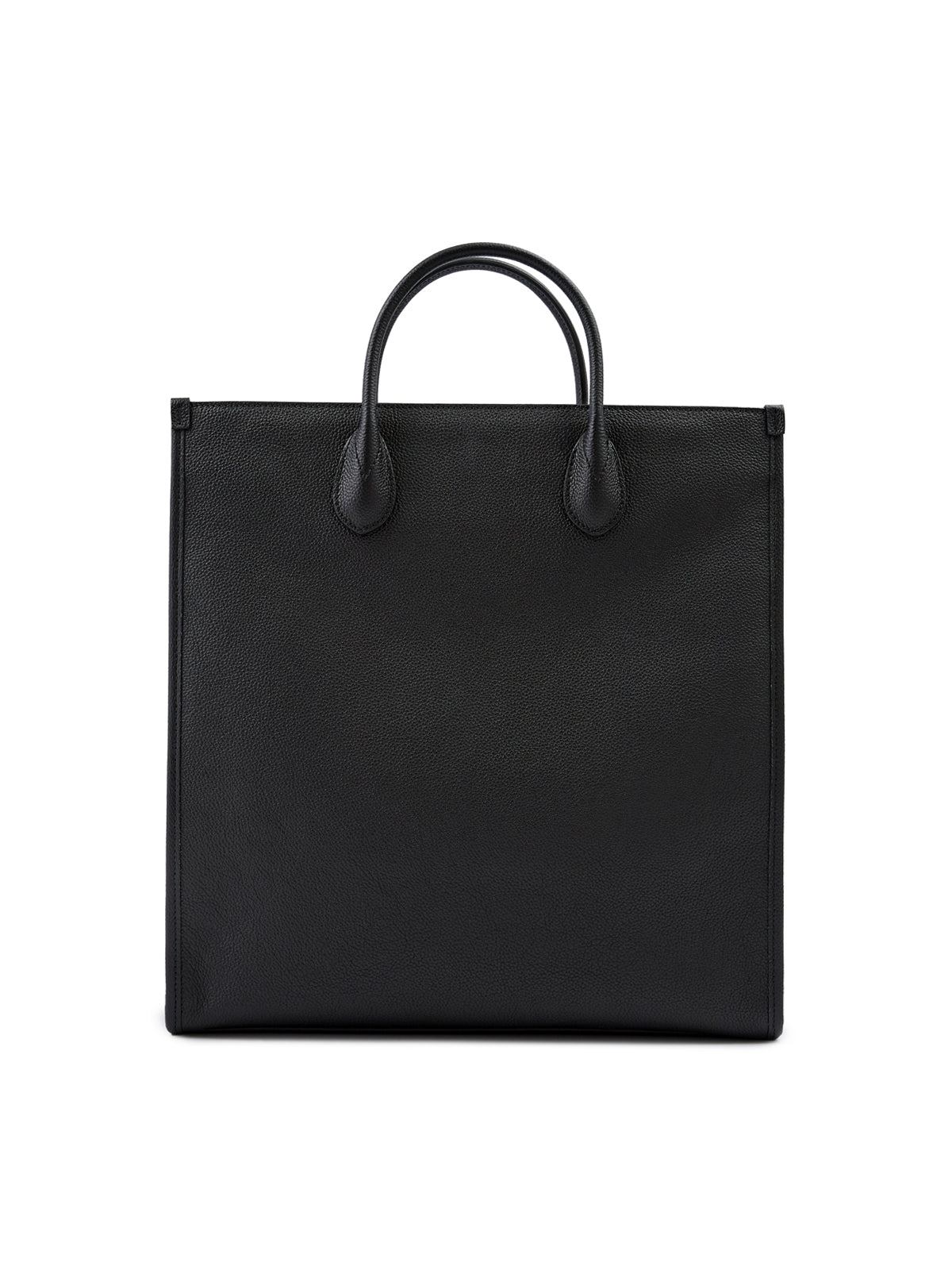 Gucci Logo Black Leather Medium Shopper Tote Bag