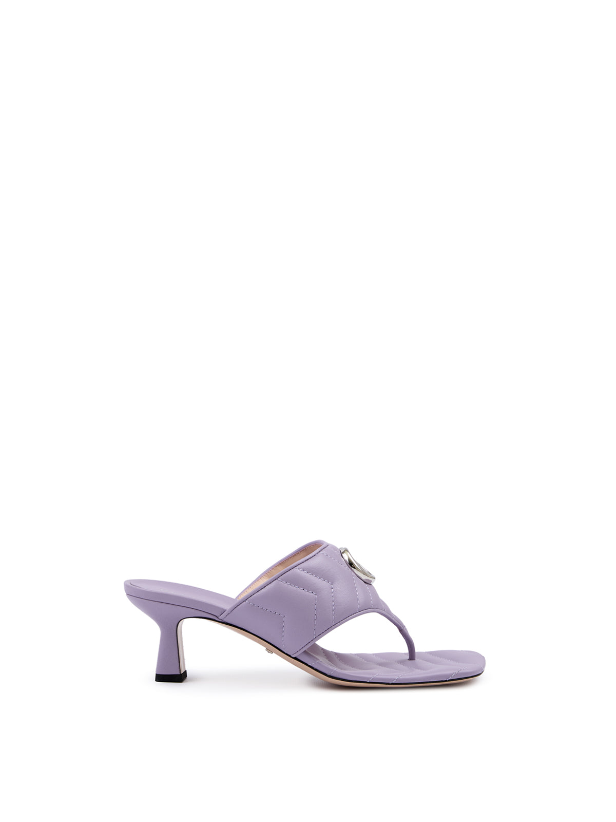 Gucci Lilac Purple Nappa Leather Charlotte Sandals