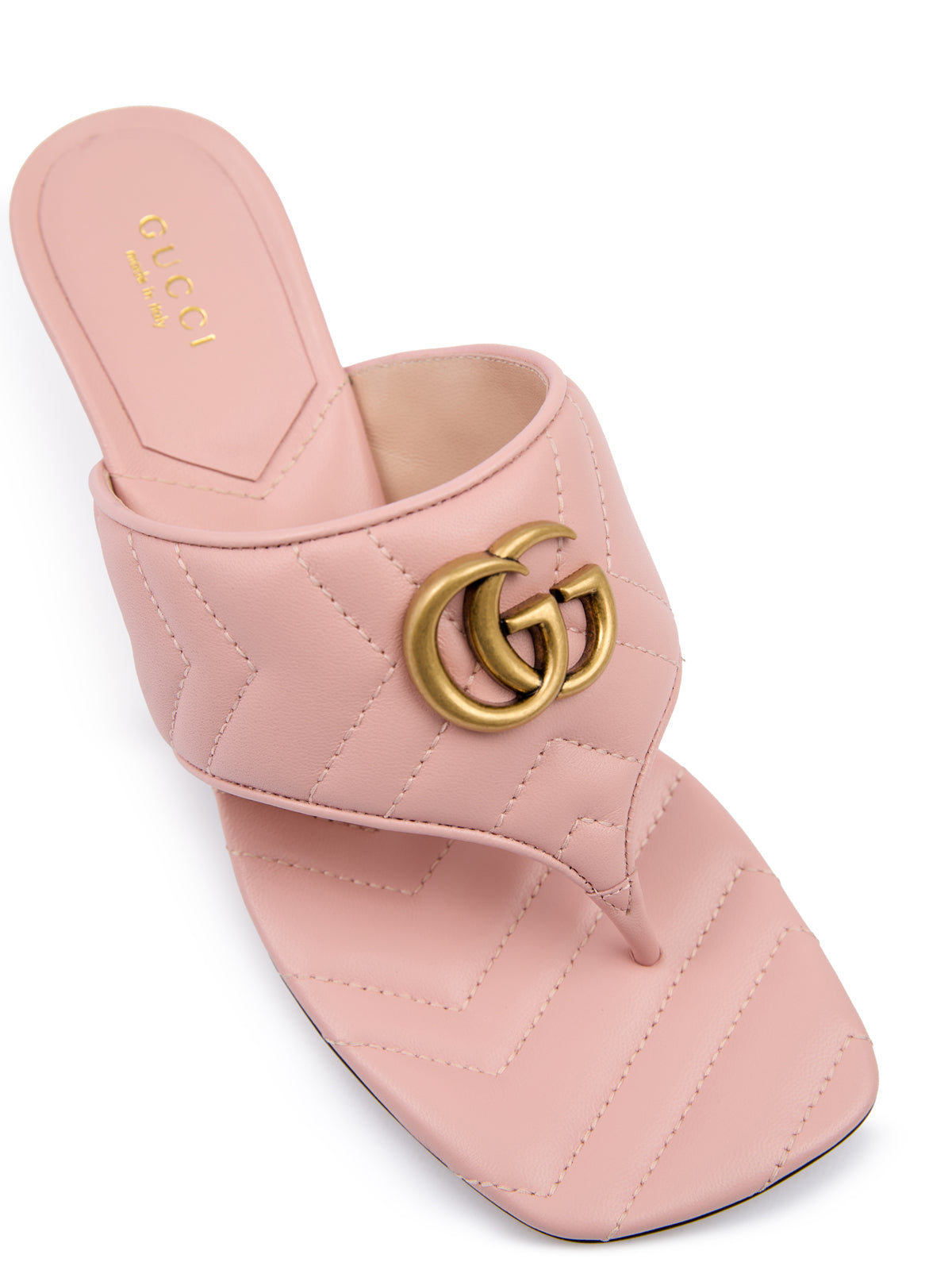 Gucci Mystic Pink Nappa Leather Charlotte Sandals