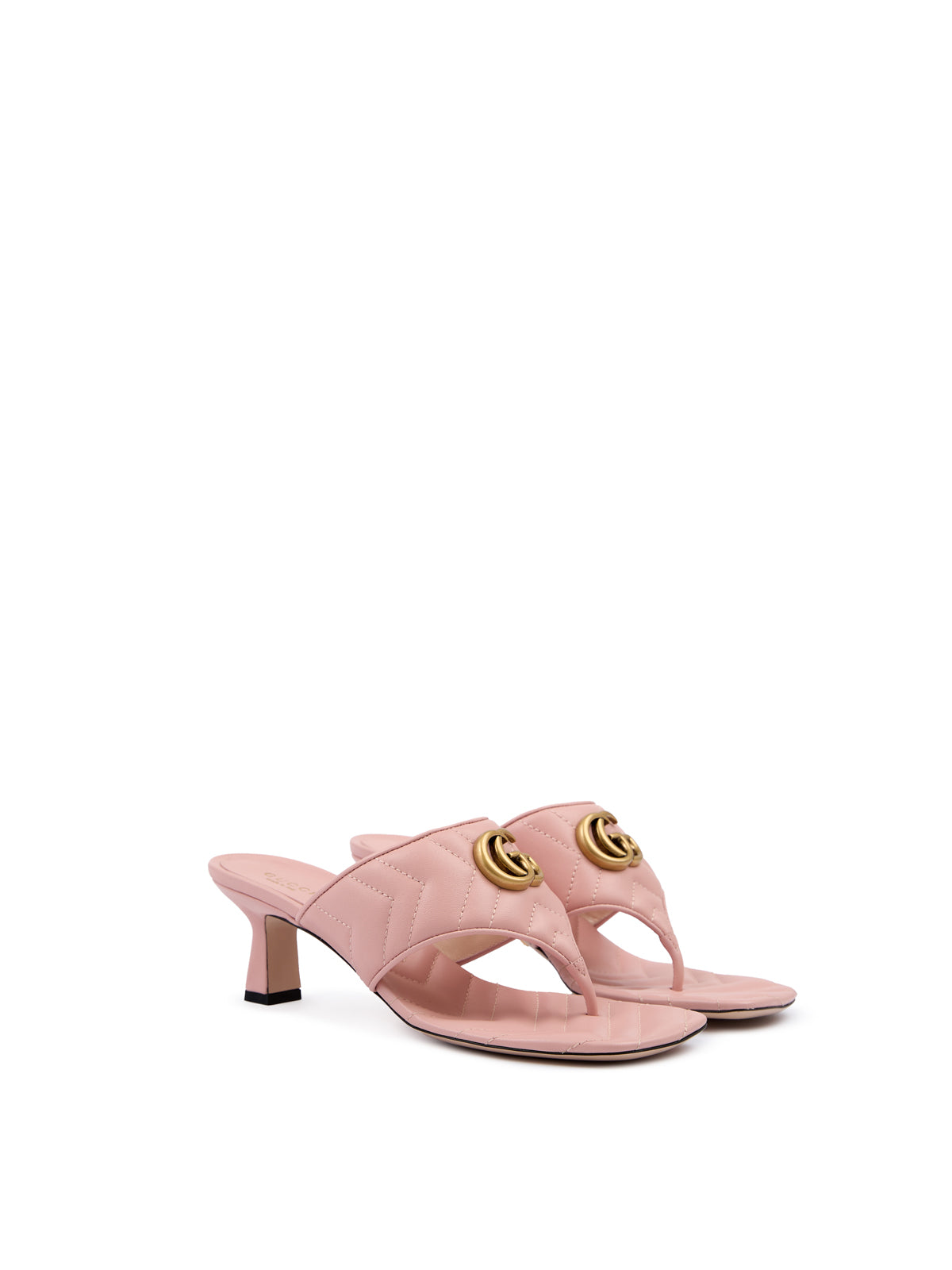 Gucci Mystic Pink Nappa Leather Charlotte Sandals