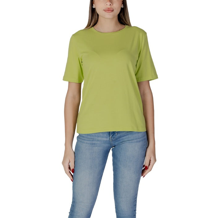 B.young Green Cotton Regular Fit Crewneck T-Shirt