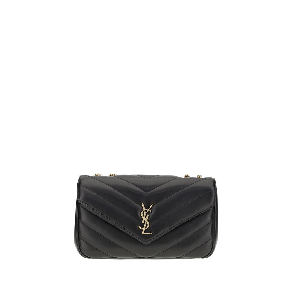 YSL Lou Lou Leather Chevron Quilted Shoulder Bag