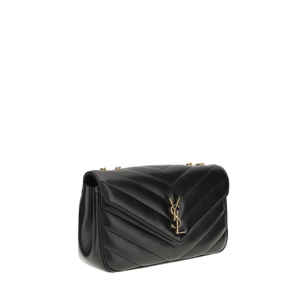 YSL Lou Lou Leather Chevron Quilted Shoulder Bag