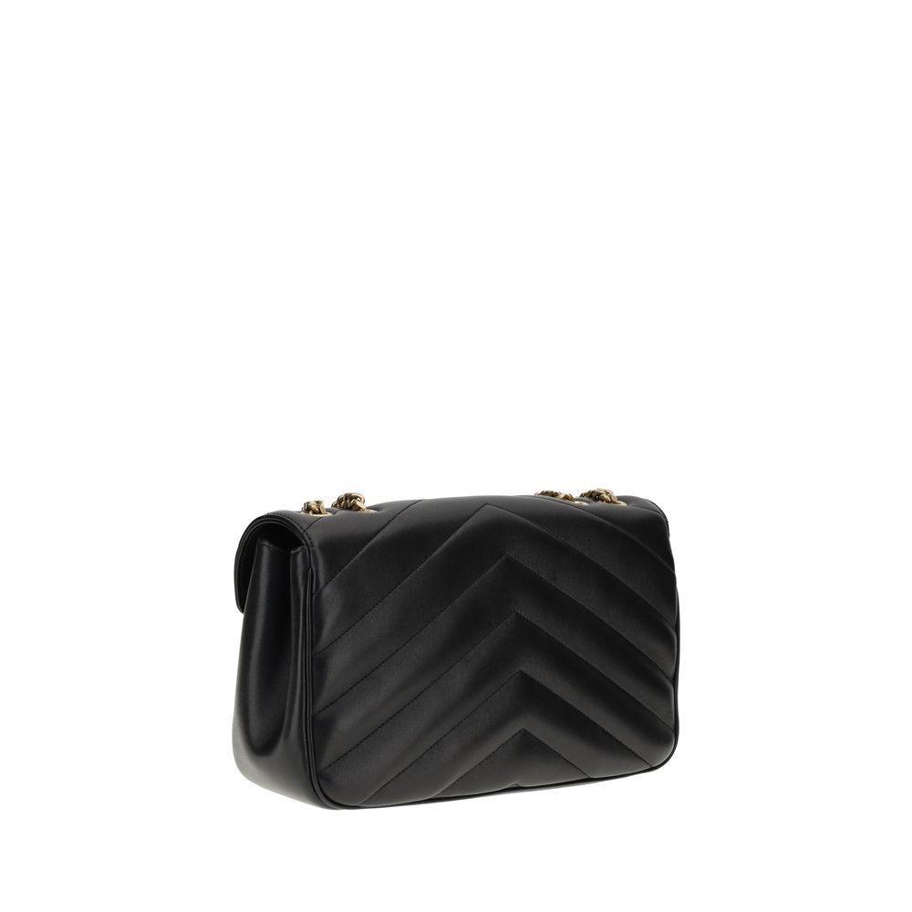 YSL Lou Lou Leather Chevron Quilted Shoulder Bag