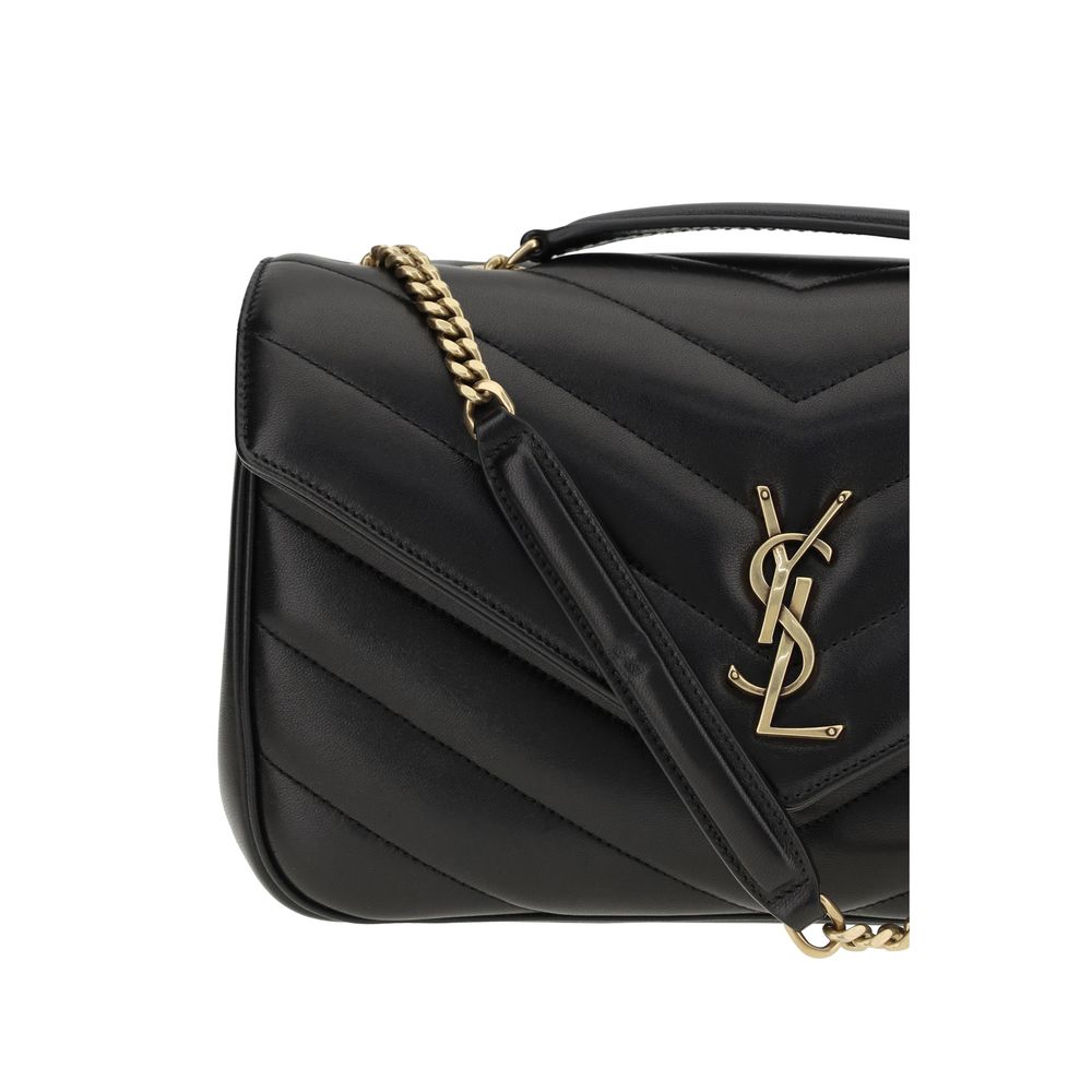 YSL Lou Lou Leather Chevron Quilted Shoulder Bag