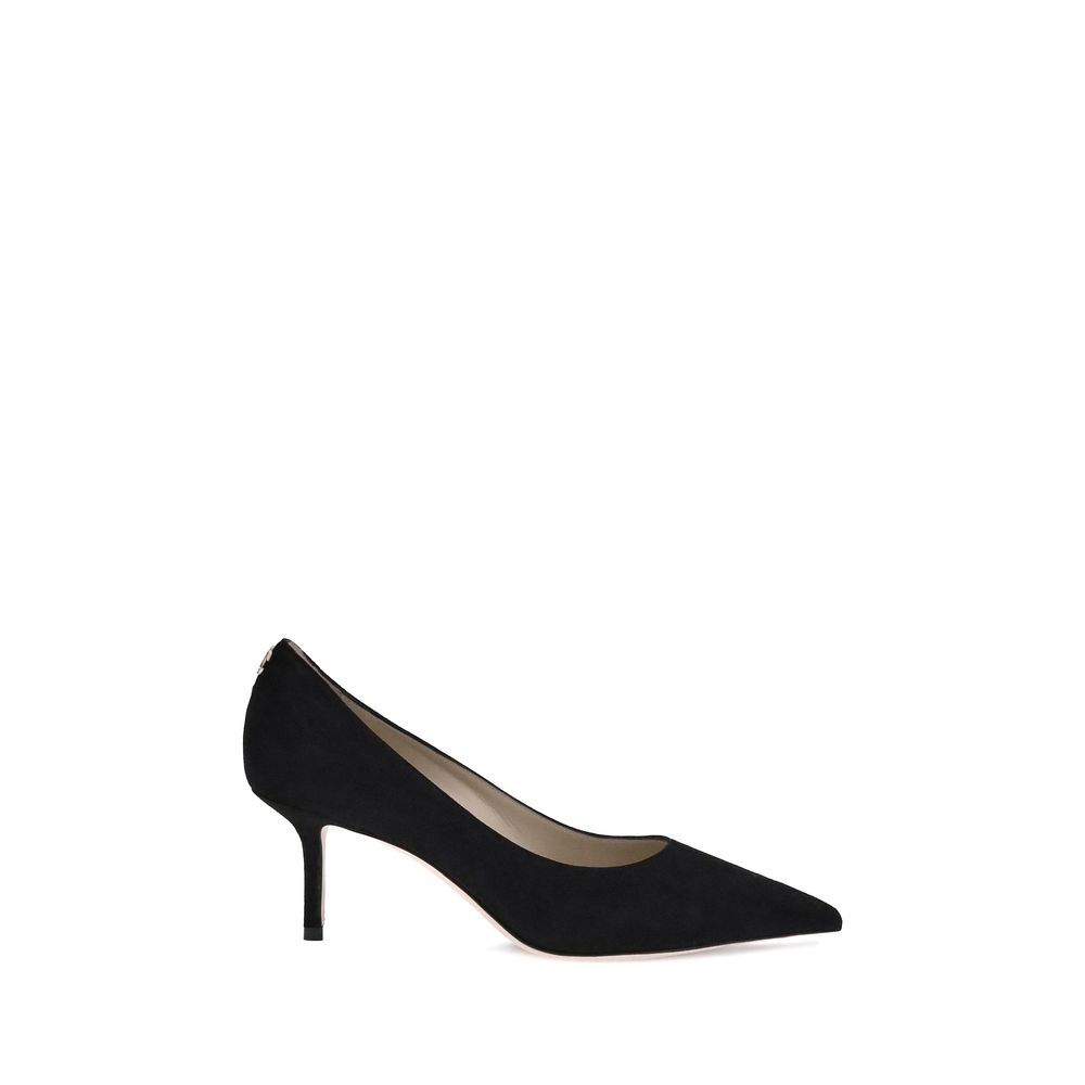 Jimmy Choo Black Leather Heeled Pumps