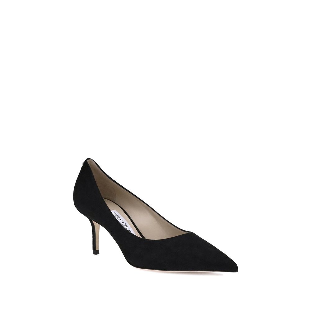 Jimmy Choo Black Leather Heeled Pumps
