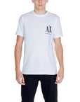 Armani Exchange Logo Pure Cotton Athleisure T-Shirt - Black