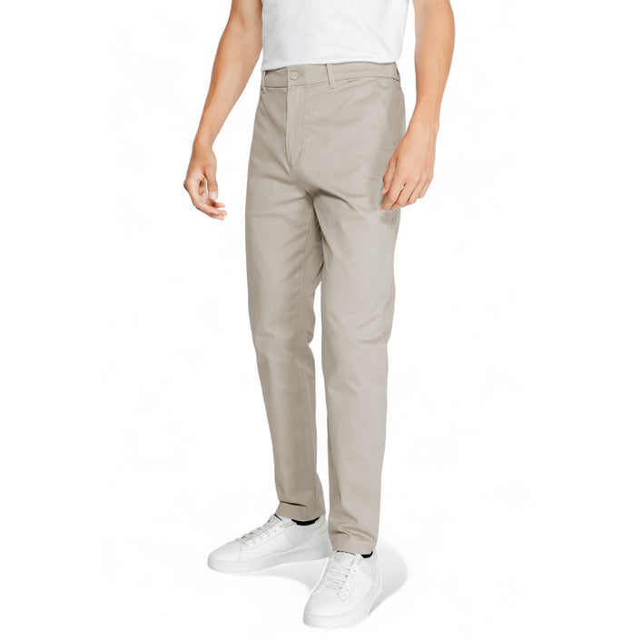 Calvin Klein Logo Cotton Slim Fit Chinos