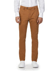 Borghese Men Slim Fit Chinos - camel