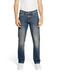 Gas Logo Straight Leg Fit Dirty Wash Denim Jeans