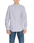 Tommy Hilfiger Logo Buttoned Collar Shirt - Organic Cotton Blend