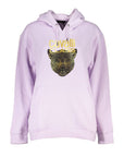 Cavalli Class Leopard Print Hoodie - Lilac