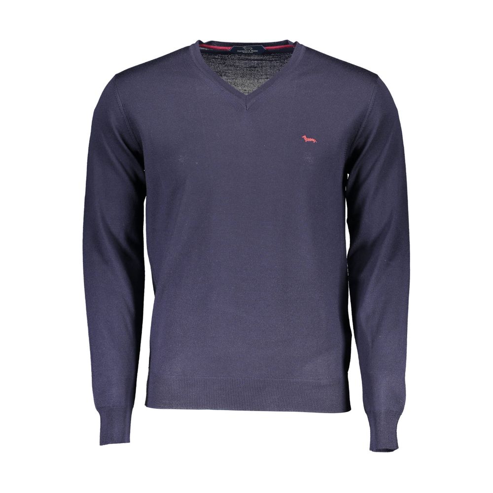 Harmont & Blaine V-Neck Wool Sweater - Blue
