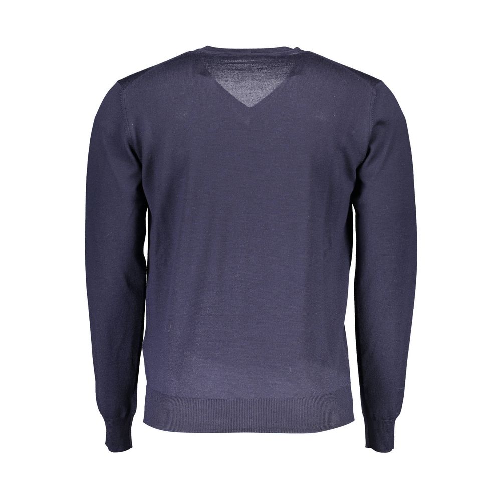 Harmont & Blaine V-Neck Wool Sweater - Blue