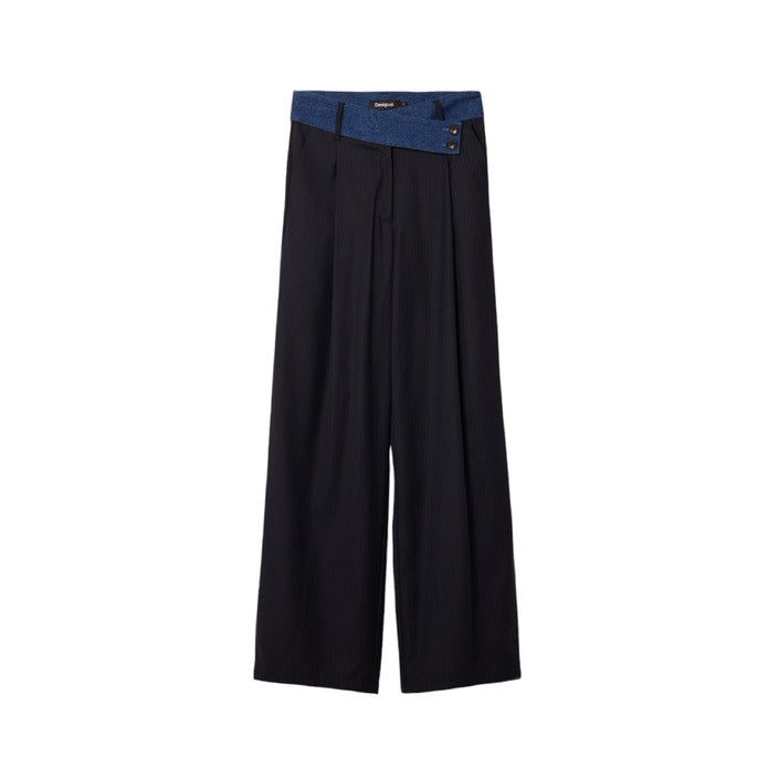 Desigual High Waist Baggy Pants Wool-Blend