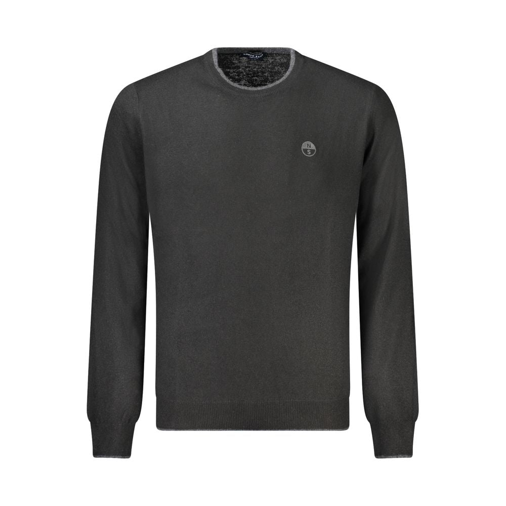 North Sails Logo Wool Crewneck Sweater - Charcoal 