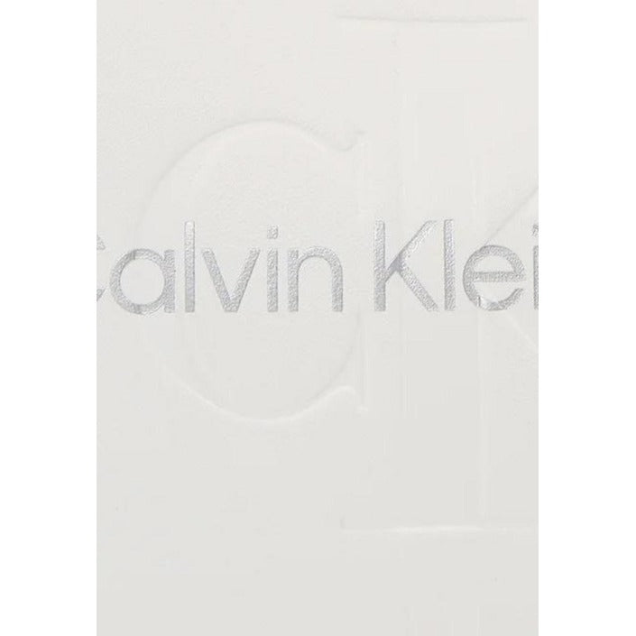 Calvin Klein Jeans Logo Vegan Leather Handbag - white