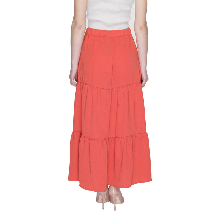 JDY Tiered Maxi Skirt - Orange