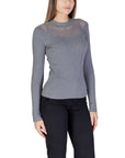 Morgan De Toi Long Sleeve Grey Knit Top