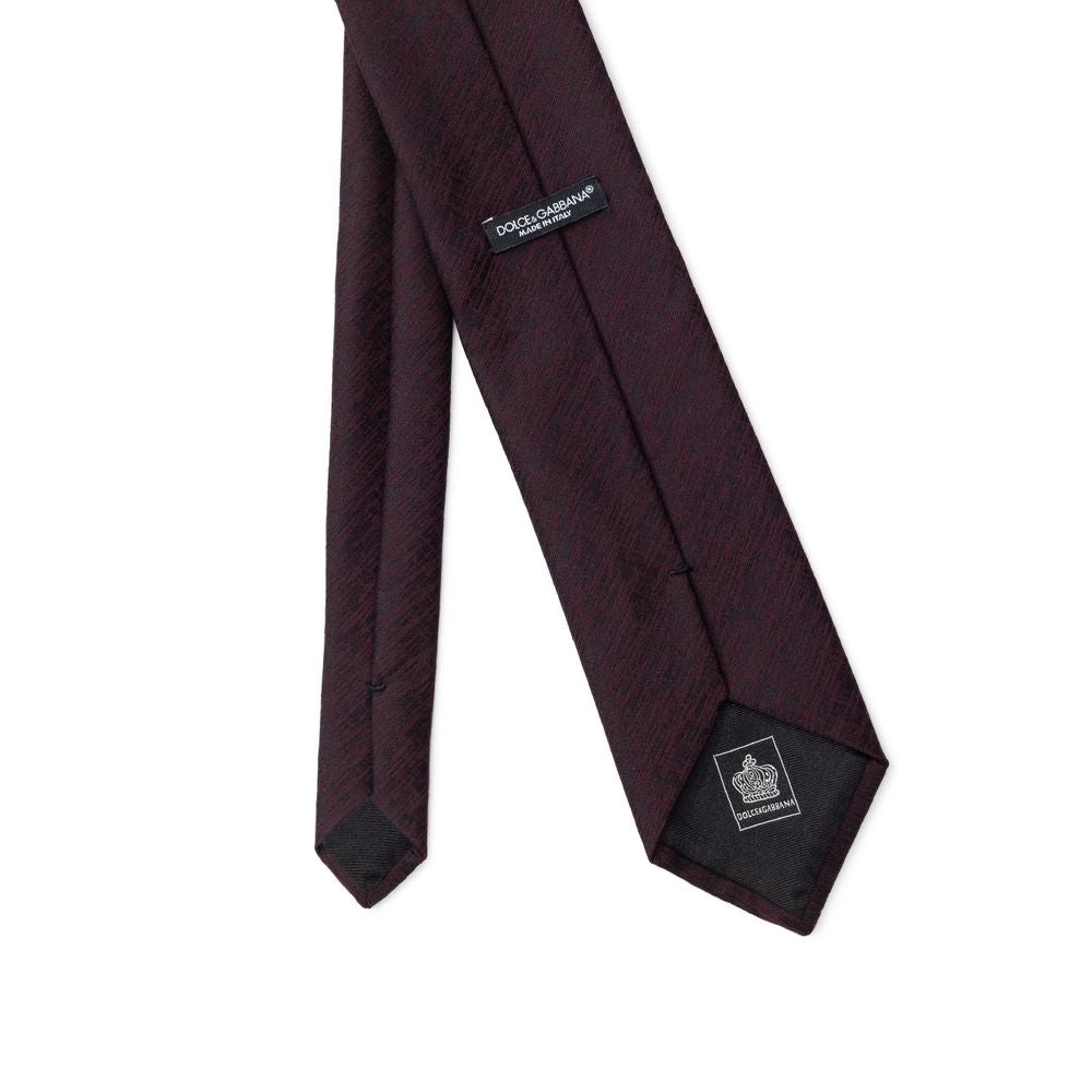 Dolce & Gabbana Jacquard Silk Suit Tie - Deep Purple