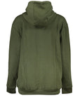 Cavalli Class Leopard Print Hoodie - Military Green