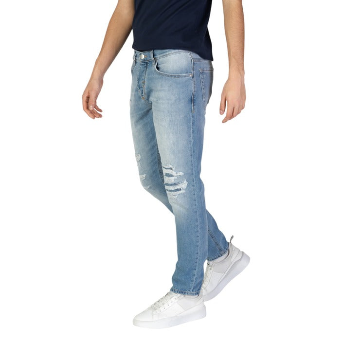 Antony Morato Distressed Ripped Light Wash Skinny Jeans