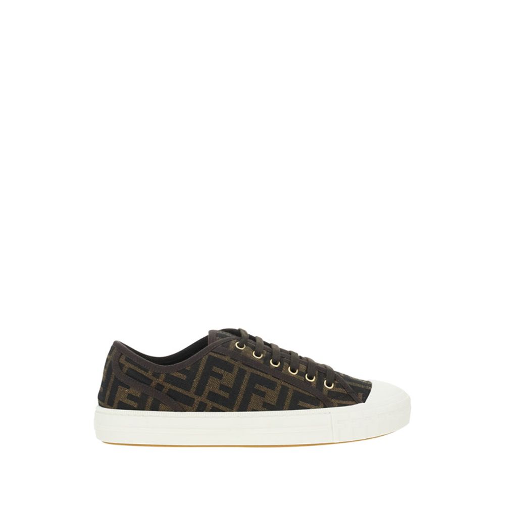 Fendi Monochrome Low Top Sneakers