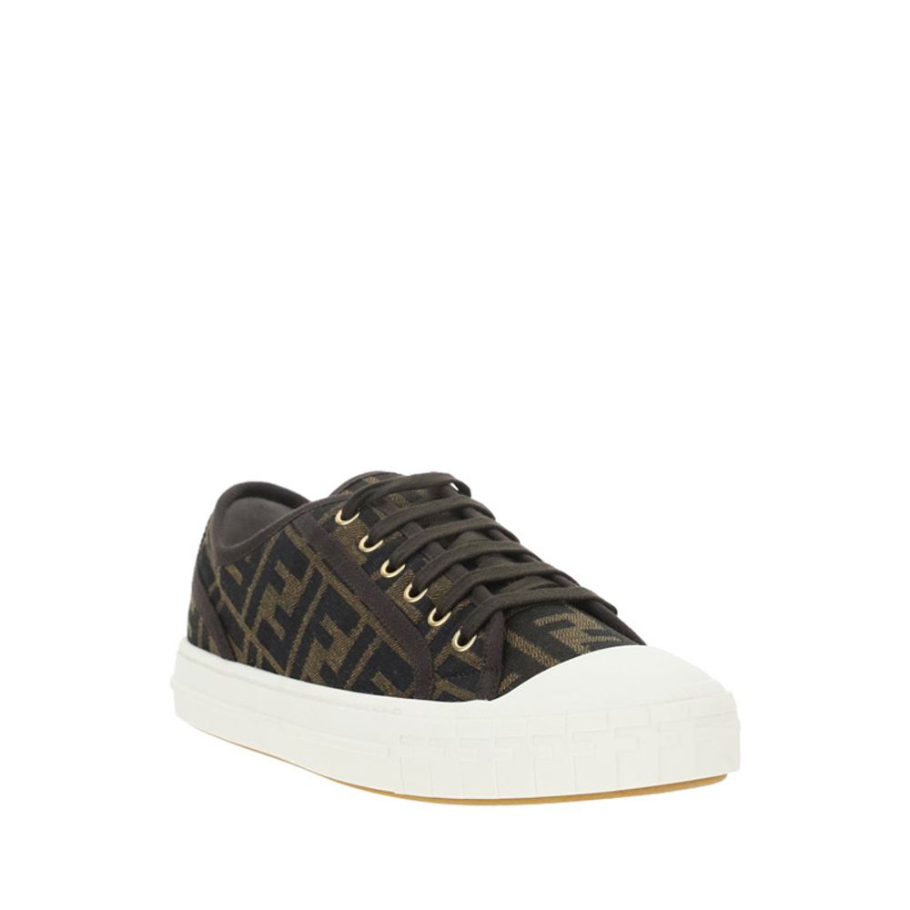 Fendi Monochrome Low Top Sneakers