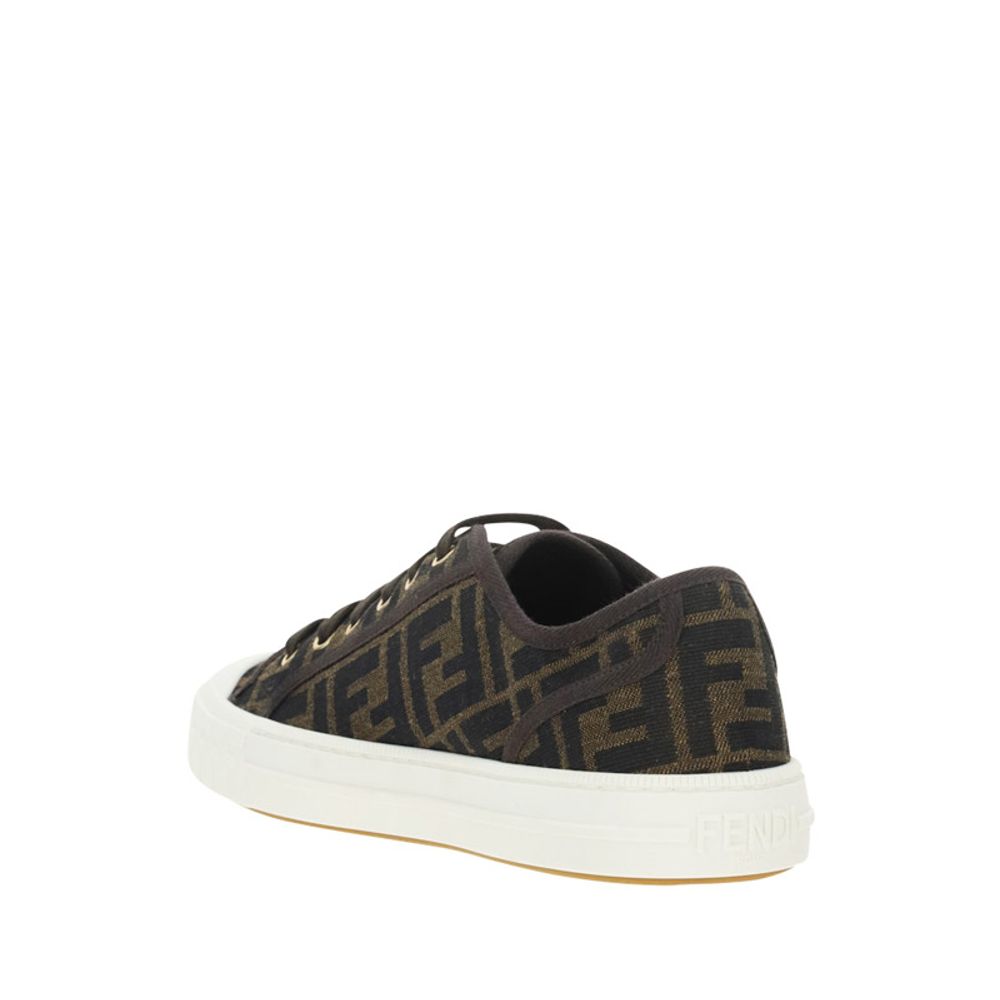 Fendi Monochrome Low Top Sneakers