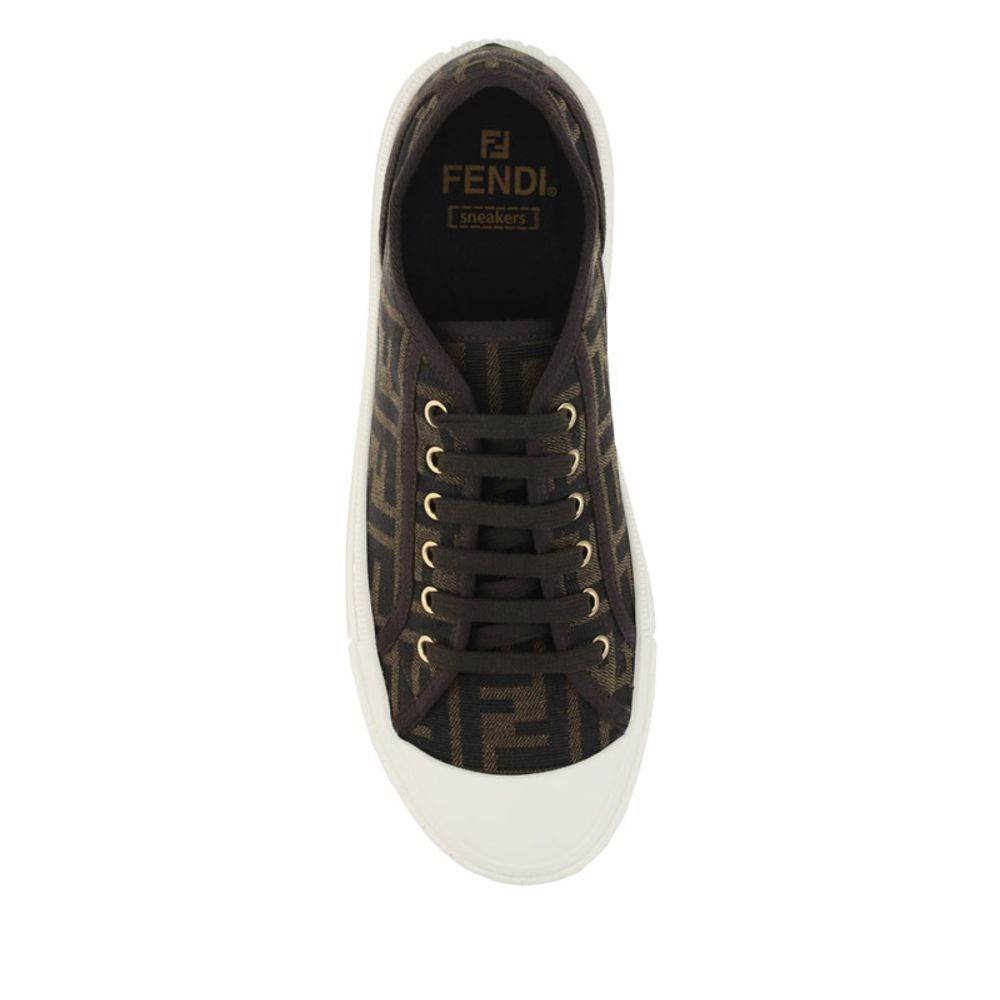 Fendi Monochrome Low Top Sneakers