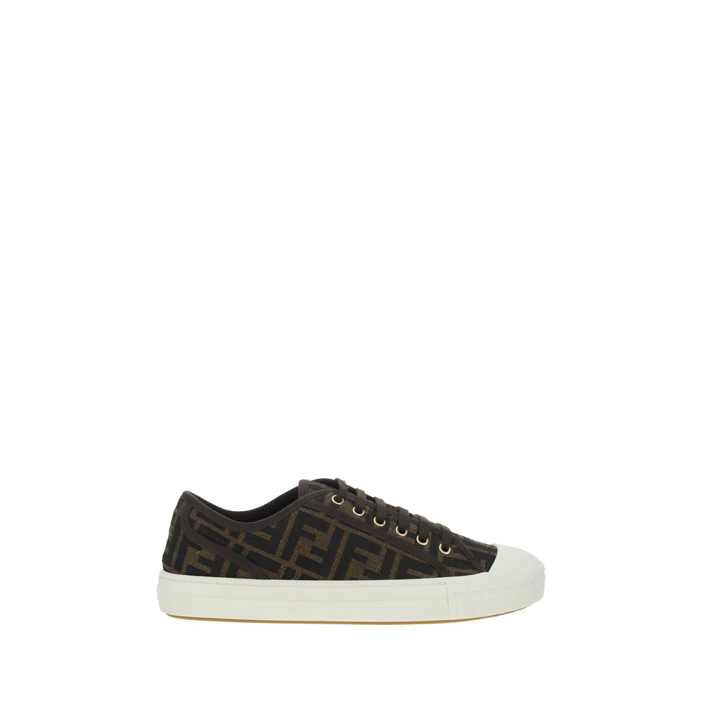 Fendi Monochrome Low Top Sneakers