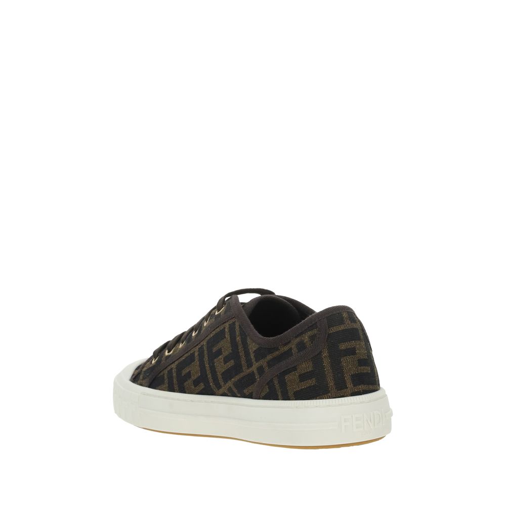 Fendi Monochrome Low Top Sneakers