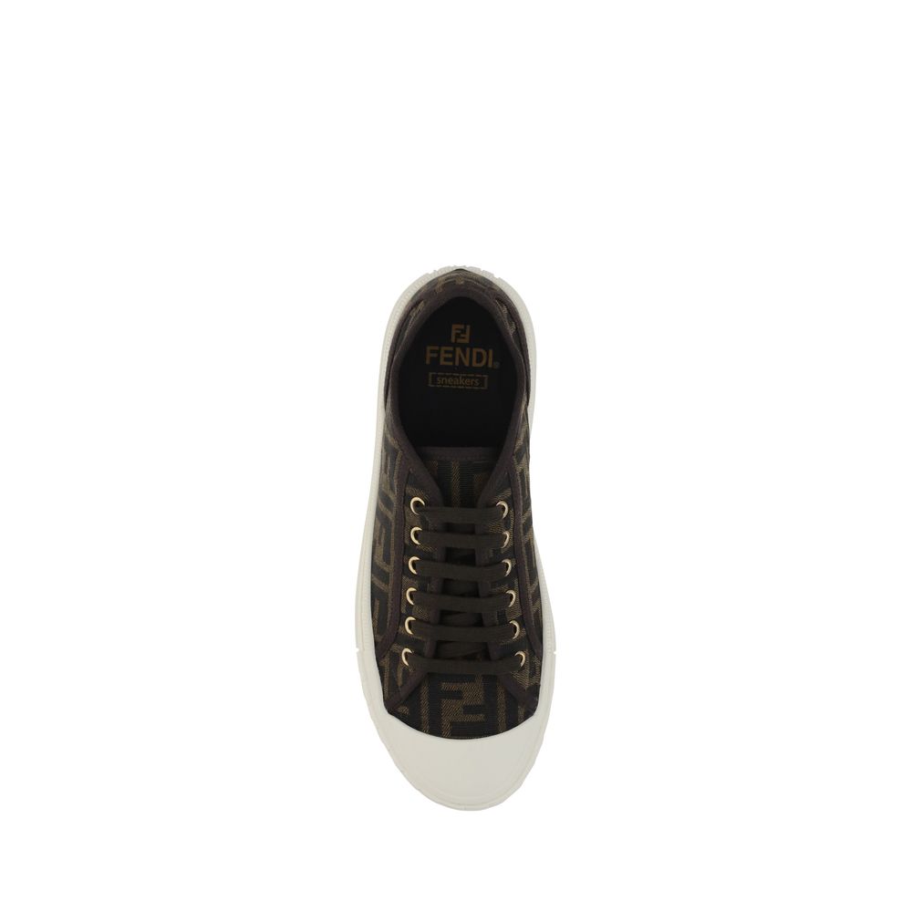 Fendi Monochrome Low Top Sneakers