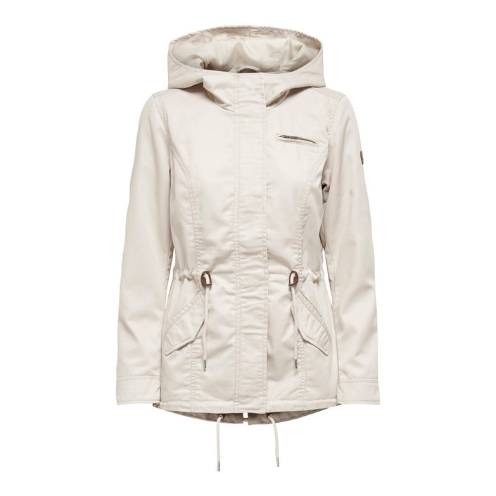Only Minimalist Hooded Field Jacket - Beige