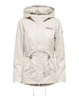 Only Minimalist Hooded Field Jacket - Beige