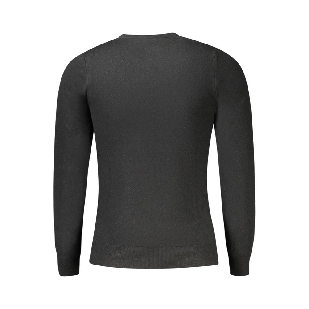 Cavalli Class Charcoal Black Fitted Sweater