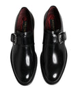 Dolce & Gabbana Black Leather Monk Strap Dress Shoes