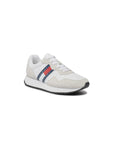 Tommy Hilfiger Jeans Logo Suede Leather Low Top Lace-Up Sneakers - beige base