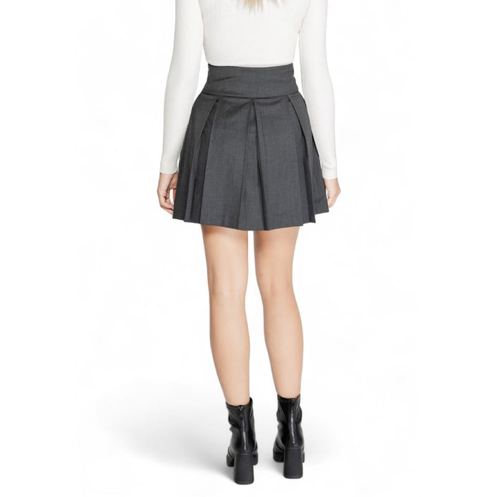 Morgan De Toi  High Waist Pleated A-Line Mini Skirt