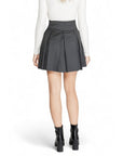 Morgan De Toi  High Waist Pleated A-Line Mini Skirt