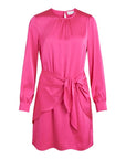 Vila Clothes Hot Pink Long Sleeve Winter Mini Dress