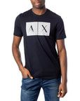 Armani Exchange Logo Pure Cotton Black T-Shirt