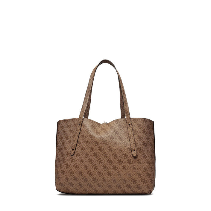 Guess Logo Monogram Vegan Leather Tote Bag