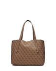 Guess Logo Monogram Vegan Leather Tote Bag