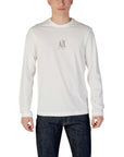 Armani Exchange Logo 100% Cotton Crewneck Long Sleeve Top