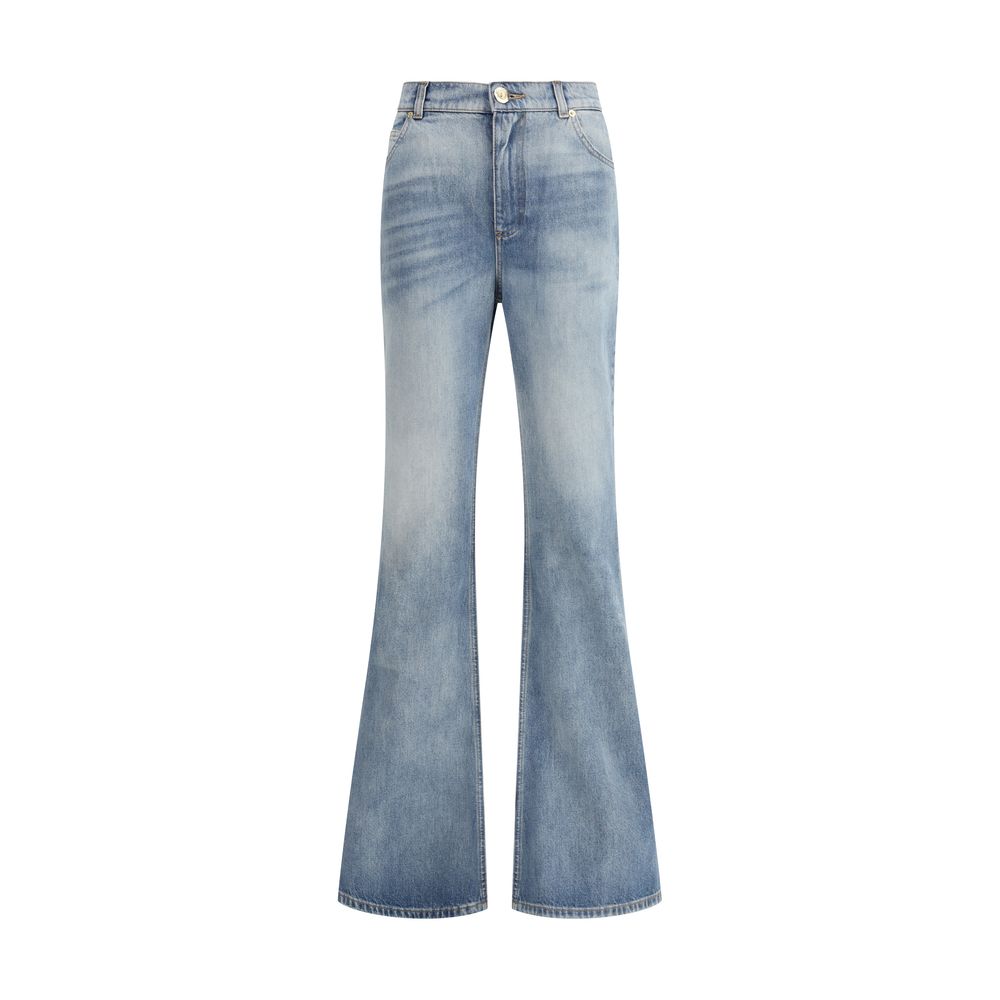Balmain Light Wash Flared Jeans