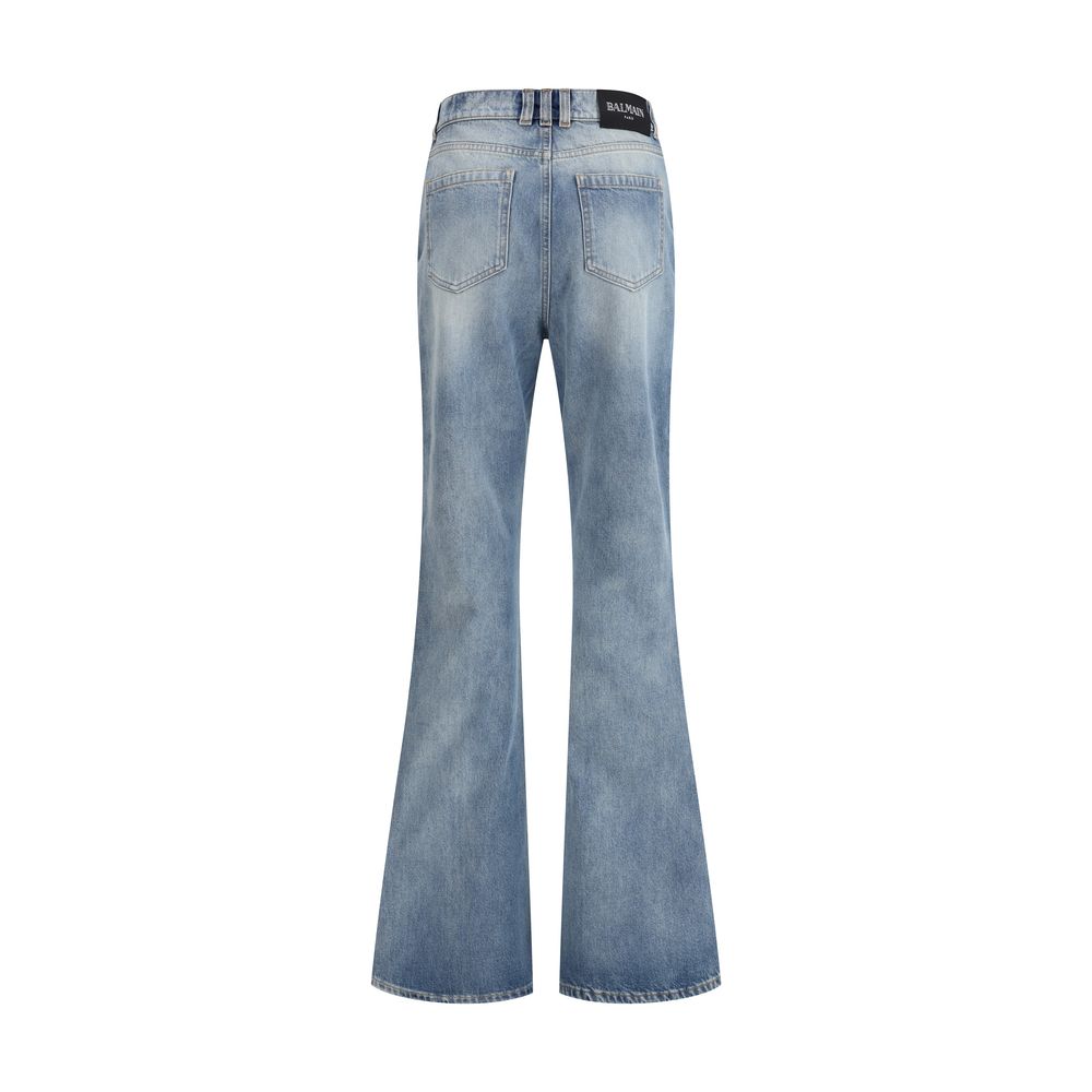 Balmain Light Wash Flared Jeans